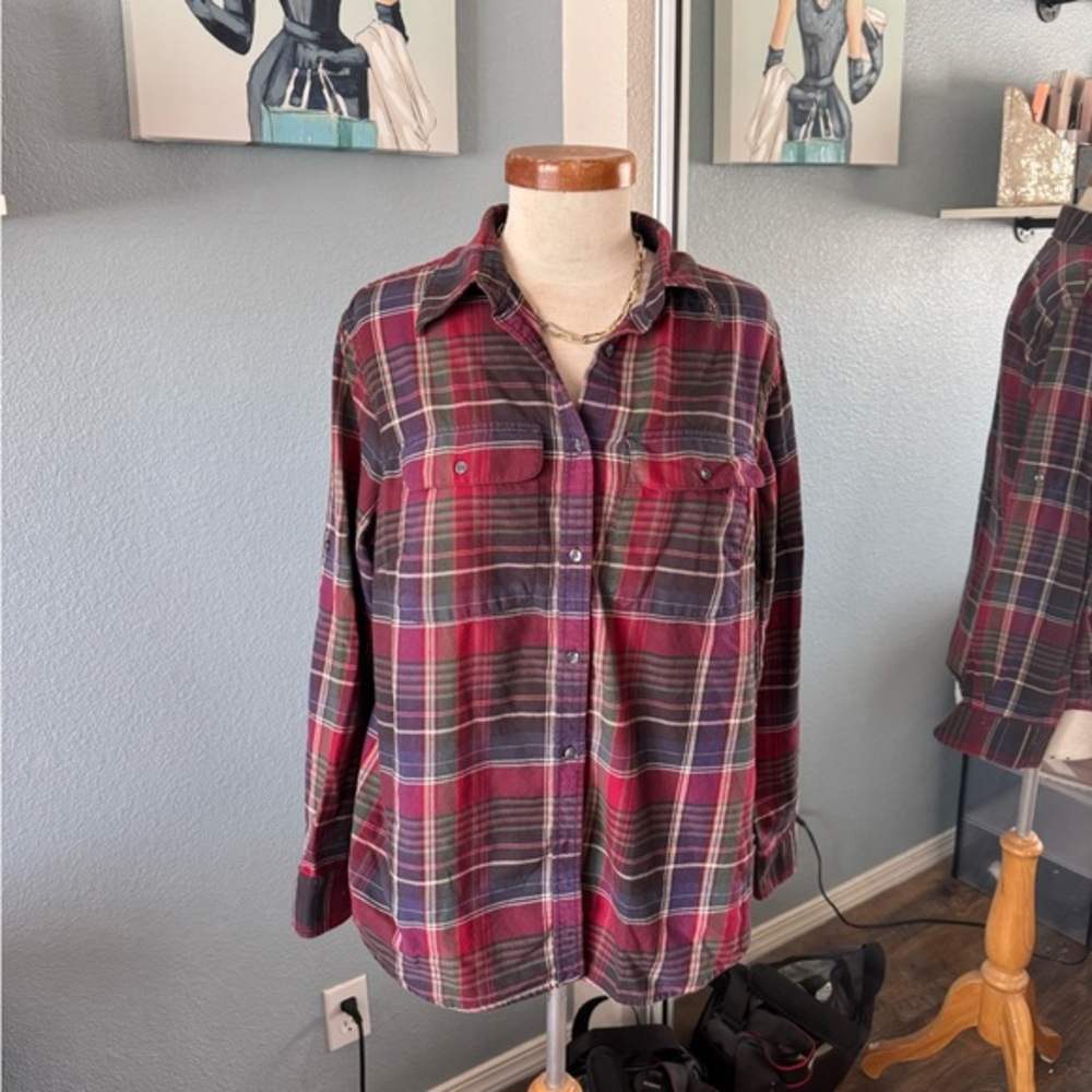 Ralph Lauren Tartan Plaid Shirt - Red and Green